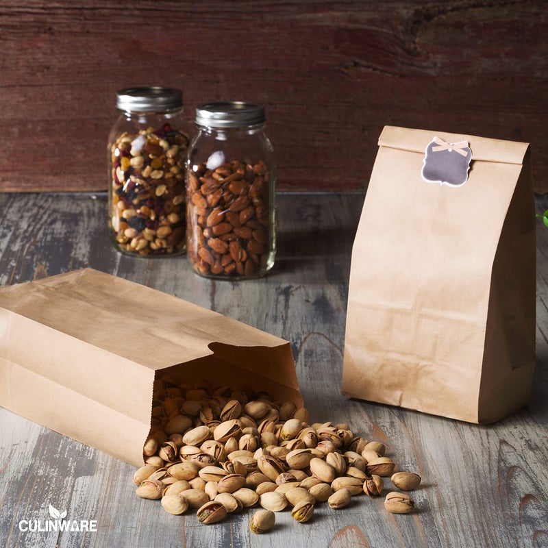 Culinware Kraft Paper Bags 2 Lb - Durable Brown Paper Bags for Snack, Sandwich, Pastries, Popcorn, Grocery and Party Favor â€“ Bulk Paper Bags â€“ 4.5 x 2.7 x 7.7 In - 500 Count - Image 2